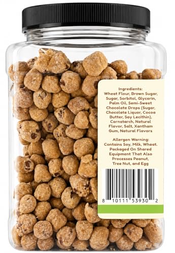 Image of Cookie Dough Nugz 2.5 lb | Edible Chocolate Chip Cookie Dough Pieces | Ready-to-Eat Snack, Ice Cream Topping & Dessert Inclusion | Bulk Resealable Container Made in USA | Dasher's Spice & Beans