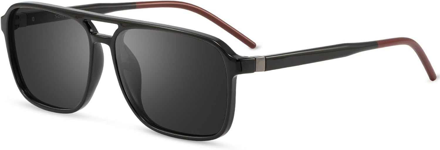 Polarized Aviator Sunglasses for men Retro Classic Double Bridge Aviators UV400 Protection