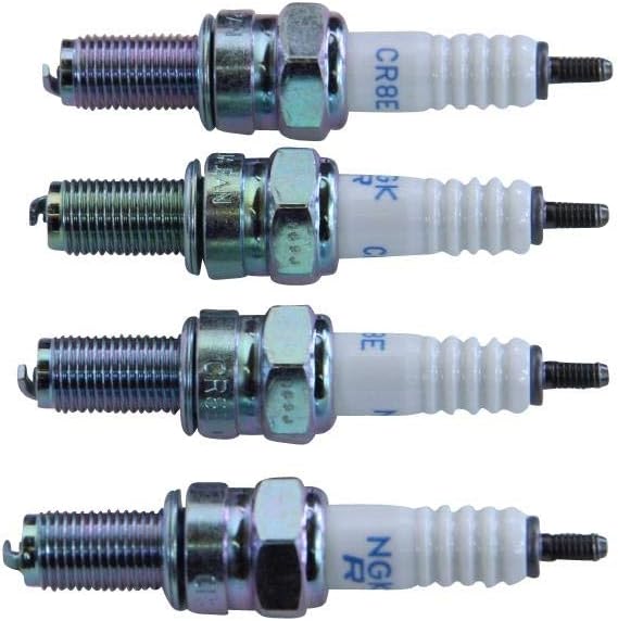 NGK 1275 Nickel Standard Series Spark Plugs CR8E - Compatible with Select Yamaha Models 2004-2021 - (Qty 4)