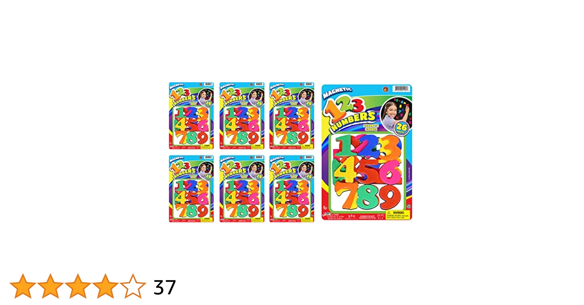 Amazon.co.jp: JA-RU 123 磁気数字 子供用 (6パック、各26個の