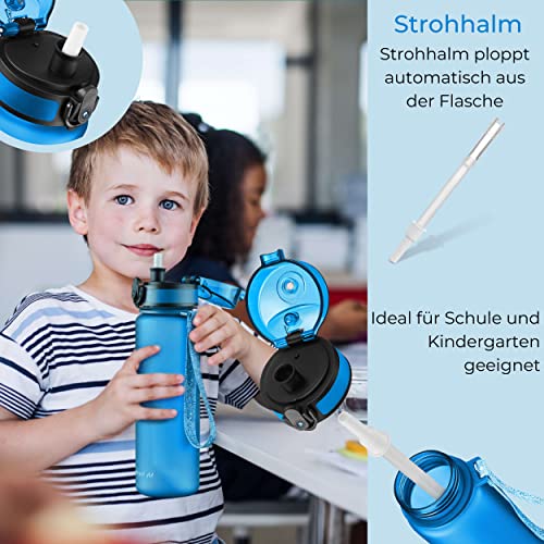 Miniatura 3 de My Vesperbox Botella Para Niños 350 Ml Botella De Agua Apta Para Bebidas Con Gas Y A Prueba De Fugas Botella Infantil Para La Escuela Y El Deporte Botella Para Niñas Y Niños