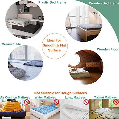 Teuvo Non Slip Mattress Pad, Keep Mattress In Place For A Great Night’s Sleep, Hook And Loop Tape With Adhesive For Mattresses With Smooth Surfaces, 11Cm Wide And 2M Long #TOP4