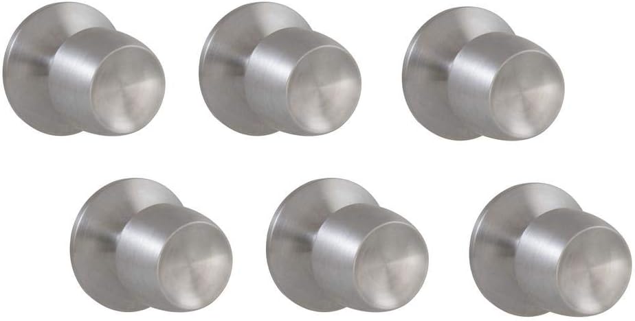 Brandywine Stainless Steel Passage Hall and Closet Door Knob Contractor Pack (6-Piece)
