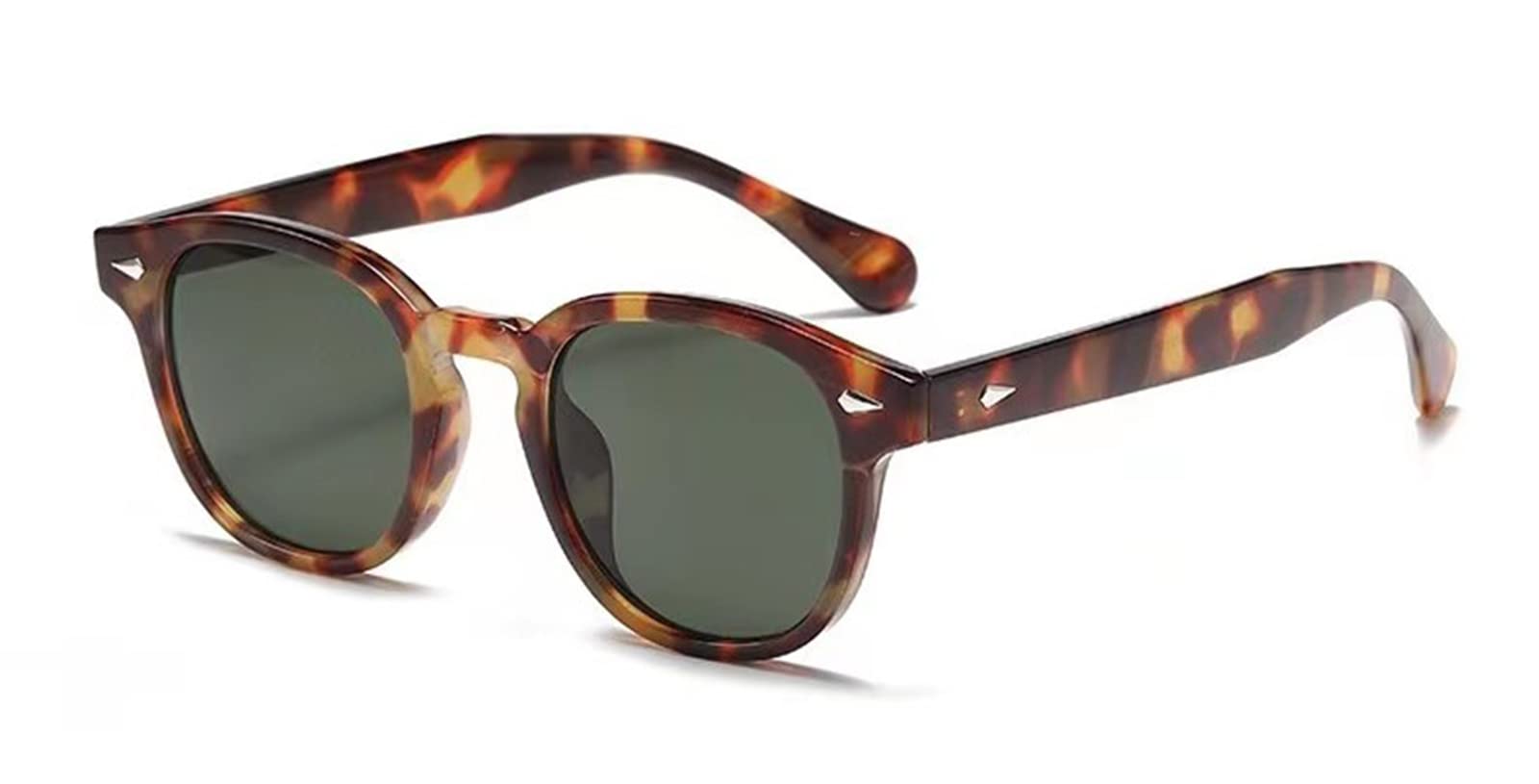 LHSDMOAT Occhiali da sole unisex vintage, occhiali da sole rotondi retrò Johnny Depp per uomo donna, occhiali da sole da guida moda
