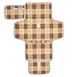 Nesatuwa Portable Baby Diaper Changing Pad with Soft Built-in Pillow Brown Beige Checkered Waterproof Foldable Changing Pad Newborn Girls and Boys