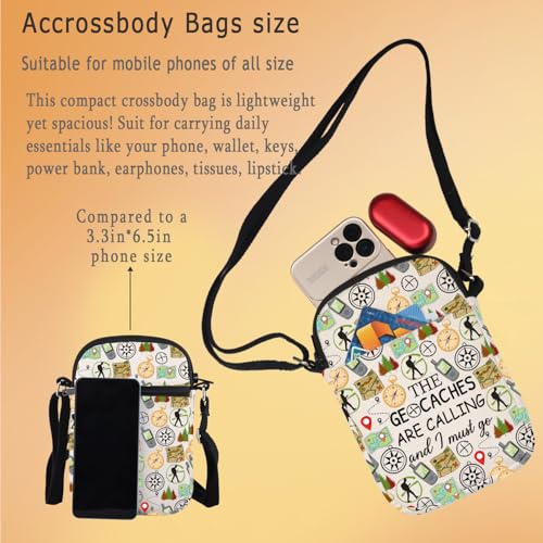 Geocache Crossbody Bag Geocache Lover Geocaching Gift Geocacher Gift Treasure Hunter Wallet Bag4