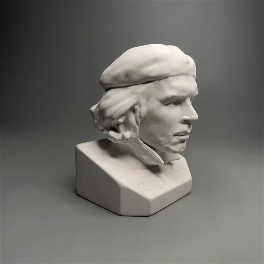 Che Guevara Statua Che Guevara Busto Collezione Testa Figura in Gesso Figura Scultura per Soggiorno Casa Mensola Decorazione, Moderna Decorazione Domestica Schizzo Pratica Modello Artistico Fai da Te