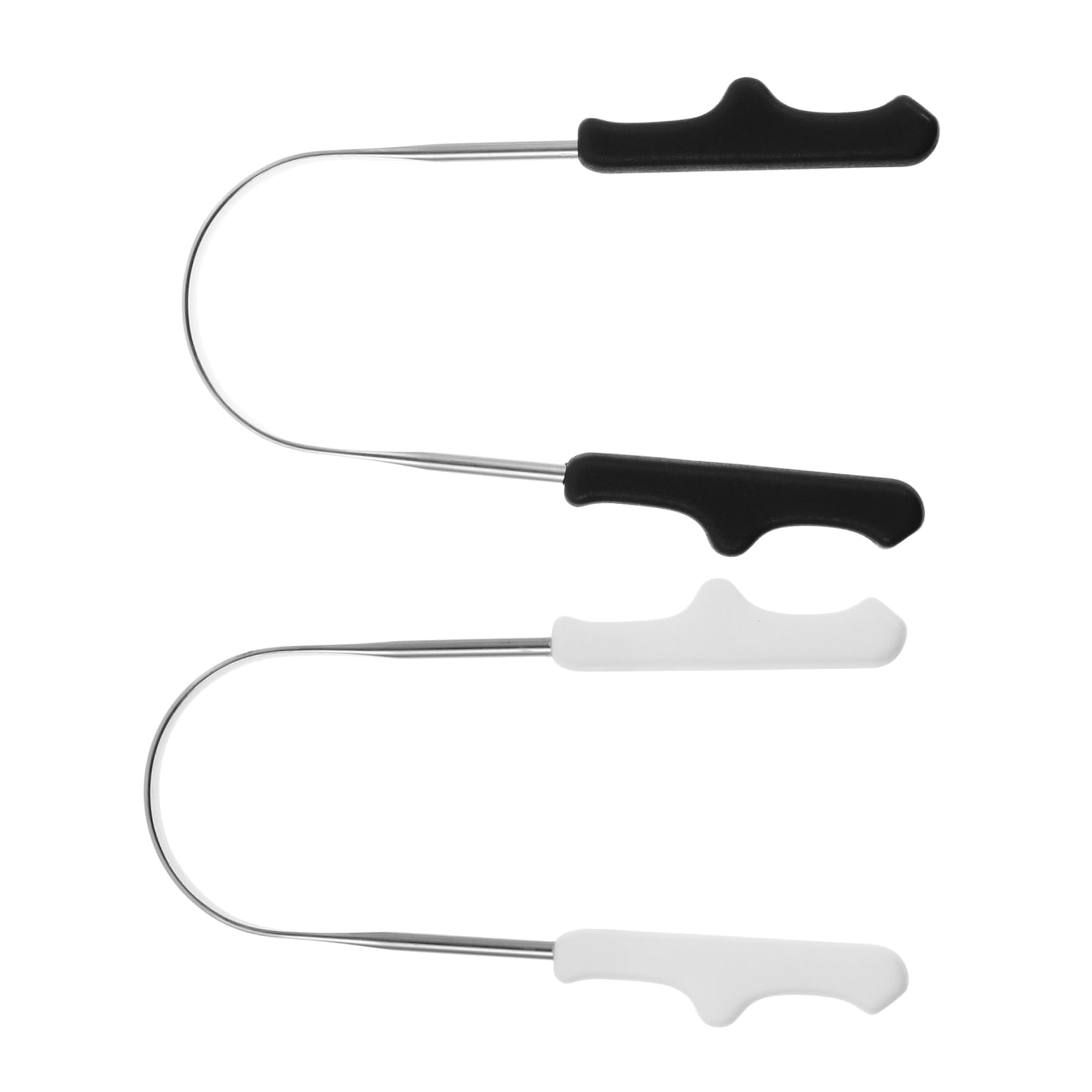 HOUDERCO 2Pcs U Shape Tongue Scraper Oral Cleaning Tool Handheld Device for Adults and Ergonomic Design for Fresh Breath and Easy Use