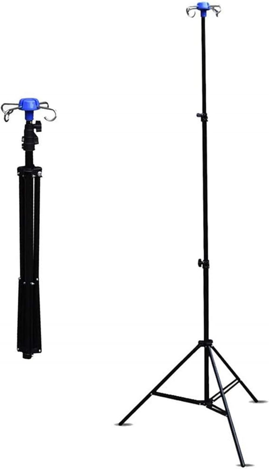 ZJDYDY Medical Infusion Stand, IV Drip Strand Fluid Administration Collection with 4 Hooks Height Adjustable 70-210Cm