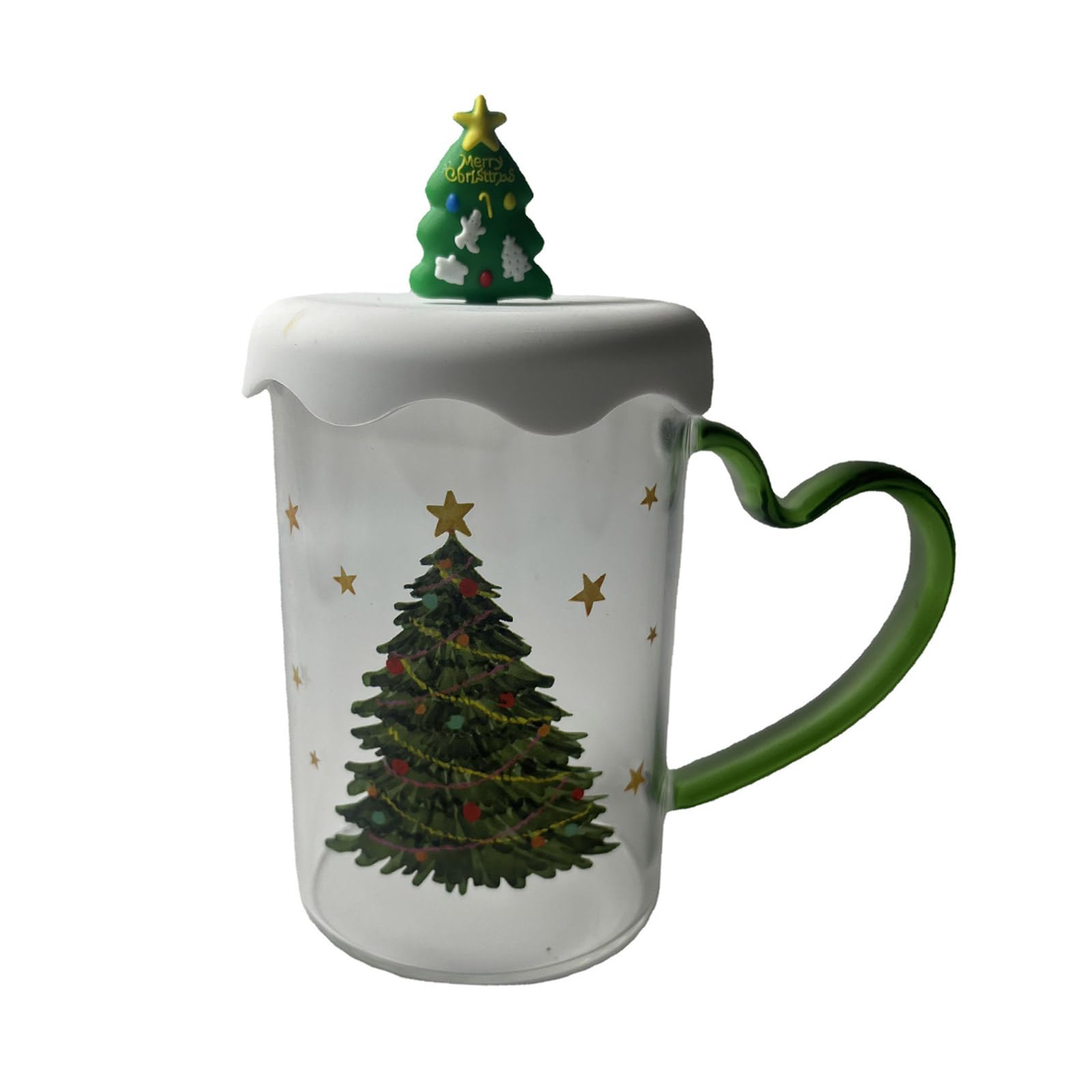 Xinsheinelry Beverage Cups with Handle Glass Cup Creative Wine Cup Christmas Series Unique Suitable for Parties Gatherings Wine Glasses