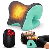 Graphene Magnetic Neck Stretcher for Deeper Pain Relief, Instant Heating Pad Cervical Traction Device Pillow, Neck Cloud for TMJ Tension Muscle Migraine, Christmas Gifts for Women, Mom, Men(Green)