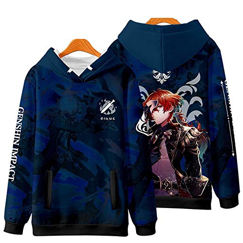 WAWNI Juego caliente Genshin Impacto 3D Cosplay Moda Sudaderas con capucha Jersey Unisex Harajuku Chándal WAWNI Juego caliente Genshin Impacto 3D Cosplay Moda Sudaderas con capucha Jersey Unisex Harajuku Chándal