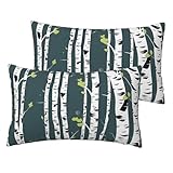 Impresas en ambos lados: estas fundas de almohada con estampado de abedul están impresas con hermosos diseños en ambos lados, lo que te da la flexibilidad de elegir el lado que mejor se adapte a tus muebles, estilo de decoración o estado de ánimo.