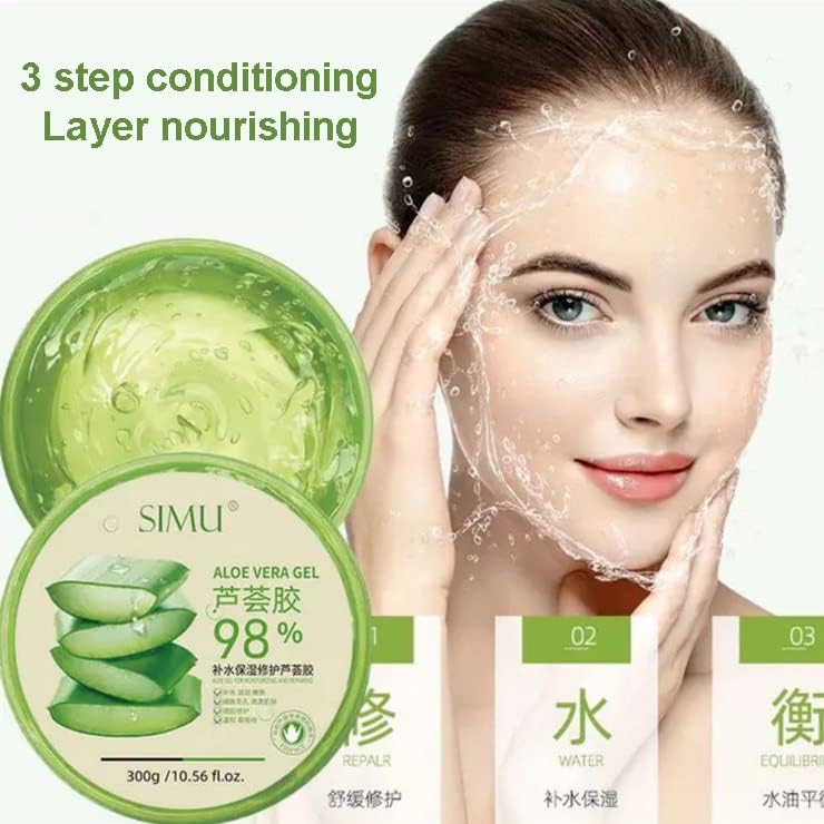 Aloe Vera Gel Moisturizing and Delicate Skin Care SIMU Aloe gel 98% For  Face Cream 300g. : Buy Online at Best Price in KSA - Souq is now Amazon.sa:  Beauty