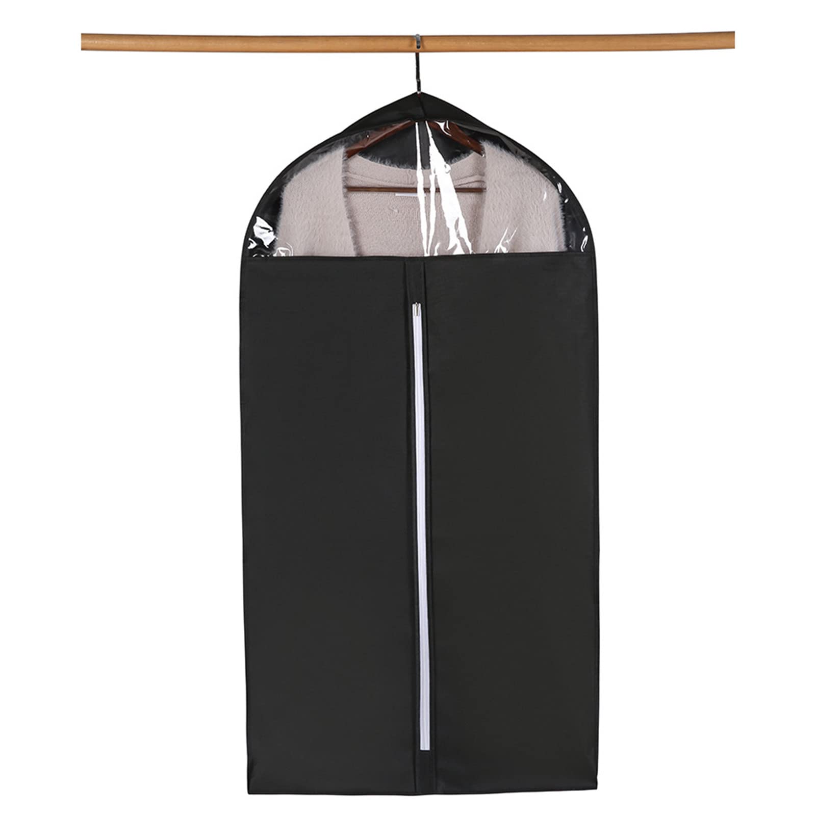 borsa per vestiti, Copriabiti in tessuto non, borsa porta abiti lunga con cerniera, organizer for vestiti, portaoggetti for cappotti, giacche, rosa - 60 × 10 150 cm(Black,60x10x100cm)