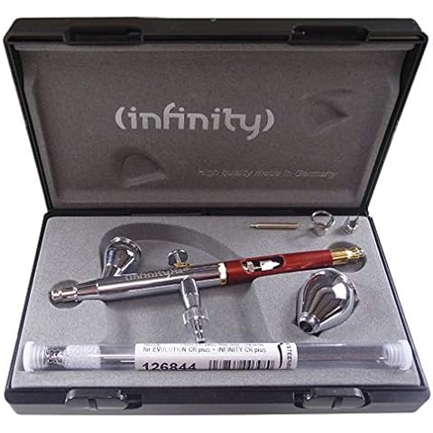 Harder & Steenbeck Infinity CR Plus 2in1 Airbrush 2 Cups with lids 126544 with Bonus by SprayGunner Cover