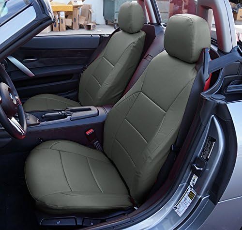 Iggee Beige Artificial Leather Custom Made Original fit Front seat Covers Designed for 2003~2008 BMW Z4 (Not M Series)
