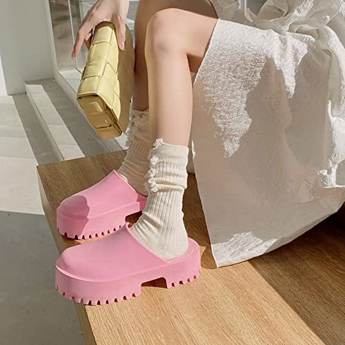 Sandales d'été plates pour femmes légères et sabots beiges ouverts - 5
