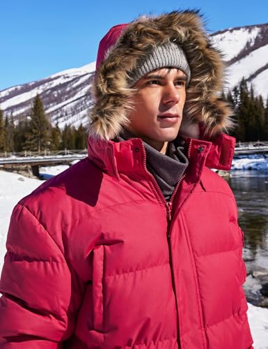 Image of Winter Coats For Men Winter Jackets Water Resistant Warm Thicken Puffy Hooded Insulated Thicken Parka Coat