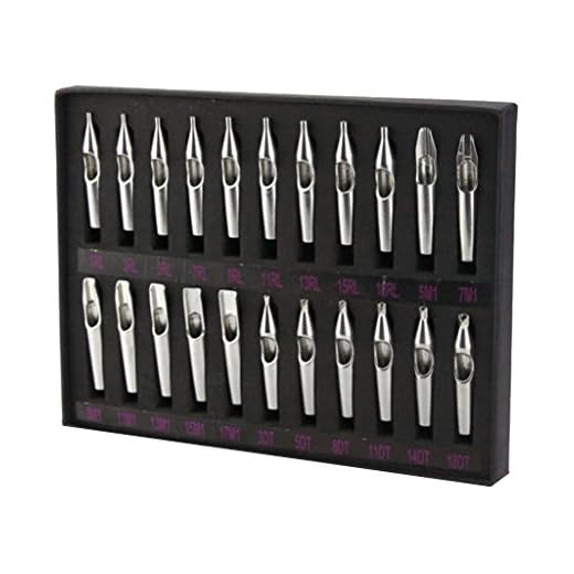 22X Tobera Punta Boquilla Tips Diamante Redondo Plano De Tatuaje Para Tubo Aguja