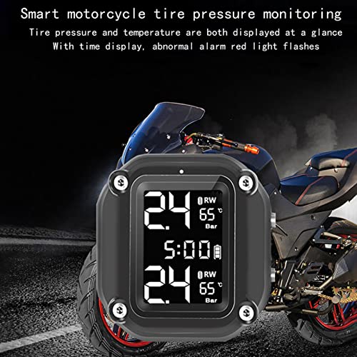 Sistema de monitoramento de pressão de pneus sem fio para motocicleta Carregamento USB TPMS para mot