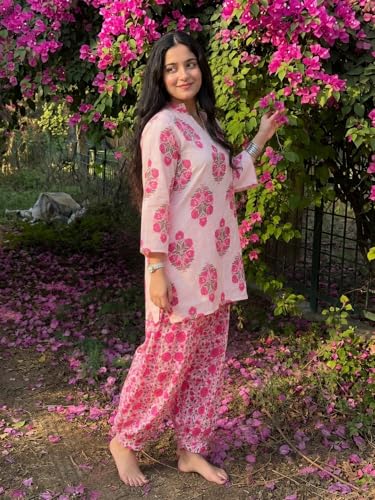 Image of ANNI Designer Afgani Salwar Suit for Women Viscose Printed | Co Ord Set for Woman | Straight Kurta Outfit Mandarin Collar Long Sleeve Ethnic Dress Stylish Womens Clothing