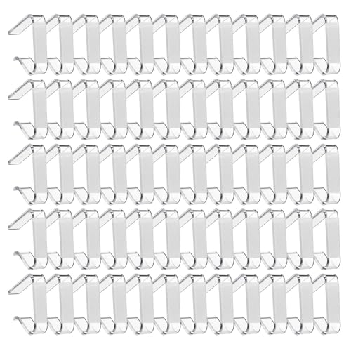 Pinces à nappe transparentes anti-vent lot de 60 pour buffets de réception