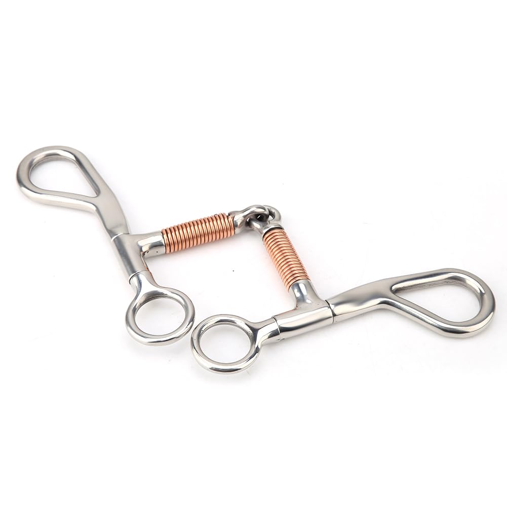 MORSO A Bocca Sciolta in Acciaio Inox Spessore Ottimo per Cavalli Giovani 5 Pollici Argento + Rame