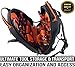 Rugged Tools Tradesman Tool Backpack - 28 Pocket Heavy Duty Jobsite Tool Bag Perfect Storage & Organizer for a Contractor, Electrician, Plumber, HVAC, Cable Repairman (Black/Orange)
