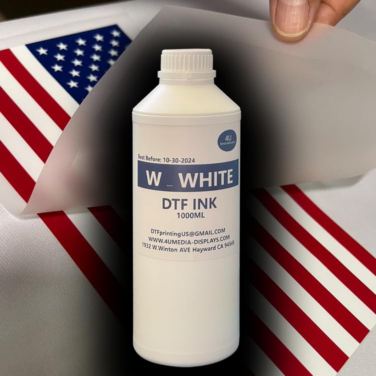 4U Media&Displays 1000 ML WHITE DTF Ink for DTF Film Printing (Ink W)