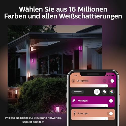 Philips Hue White and Color Ambiance LED Wegeleuchte Impress,