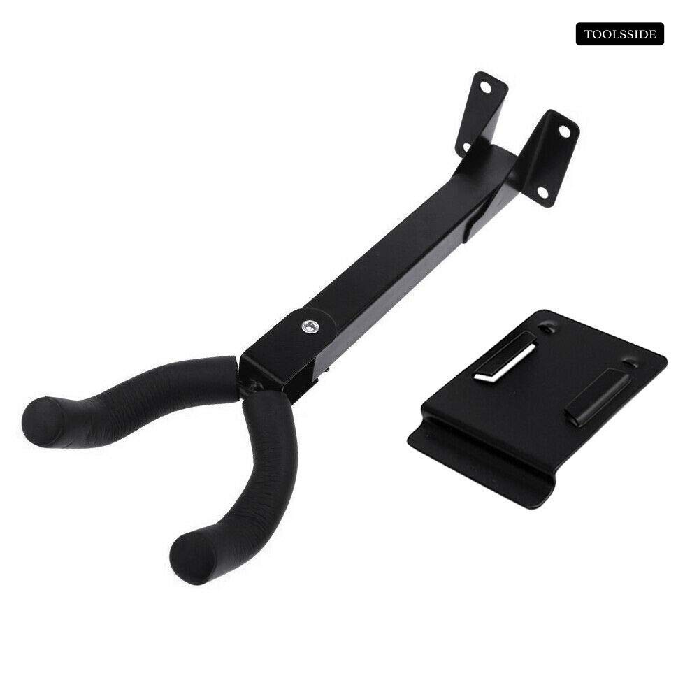 TOOLSSIDE 5 ganchos de pared para guitarra, soporte de pared 180, ganchos de guitarra para pared ajustables con adaptador de listones, soporte de pared para guitarra eléctrica acústica y bajo