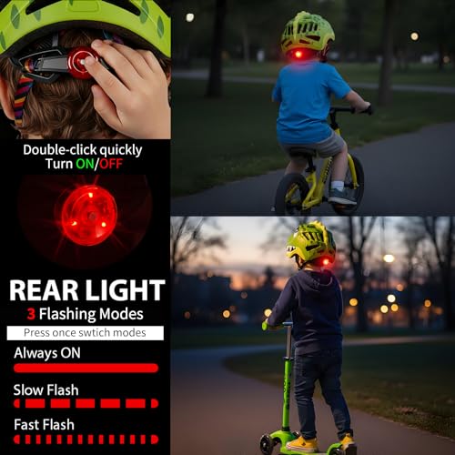 Image of KINGBIKE Kids 3D Helmet with Colorful Taillight, CPSC Certified, for Age 3-10,Adjustable Size,Multi-Sport Safety Skateboard Cycling Skate Scooter Roller Girls Boys Helmets