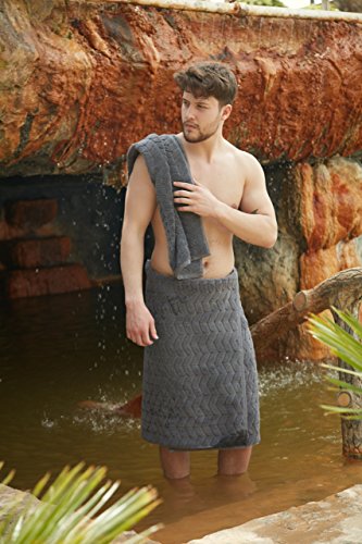 BAGNO MILANO Turkish Bath Towels, Soft Plush Jacquard Luxury Bath Towels, Quick Dry Towel Set (Grey, 6 pcs Towel Set) - Image 4