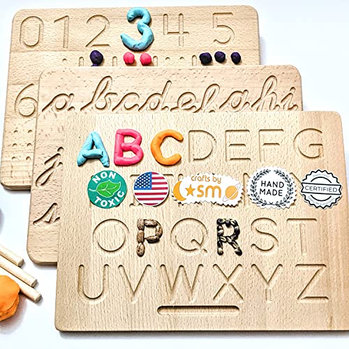 Crafts by Cosmo Montessori Educational Boards Alphabet Letters Tracing Crafts by Cosmo (Cursive Reversible Plain)