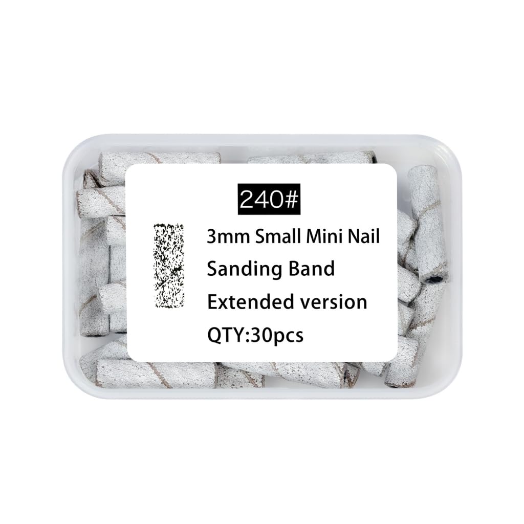 Small Sanding Bands for Nails Drill 80/120/180/240# Nails Sanding Bands Nails Sanding Files Manicures Pedicure Supplies