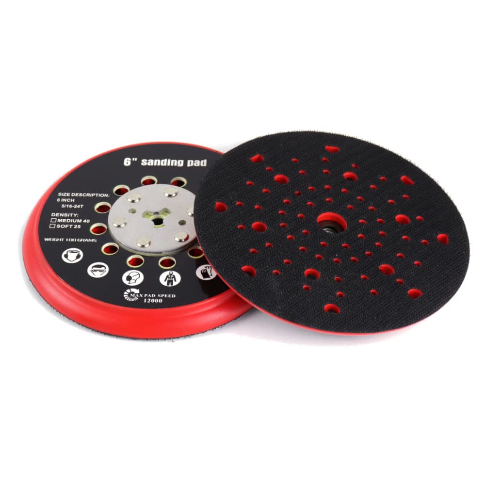 Trade-Shop Klett Medium 150 mm discos de lijado/apoyo/placa adhesiva compatible con lijadora orbital Dewalt, Bosch, Festool, Makita, Metabo M8