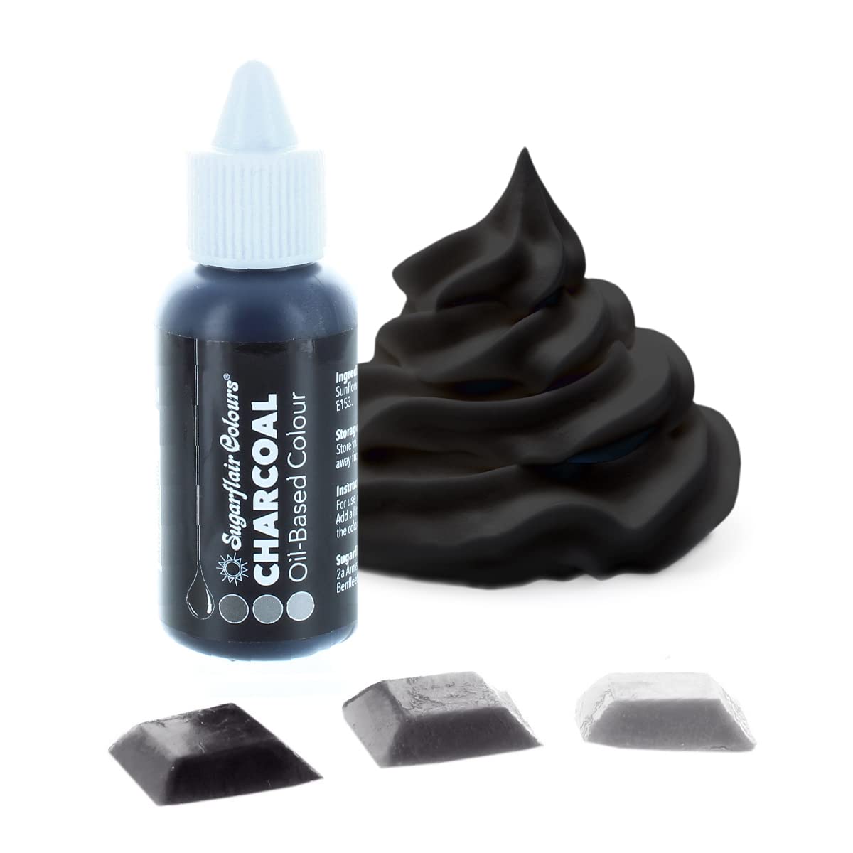 Buy Sugarflair Charcoal (Black) Oil Based Food Colouring, Highly