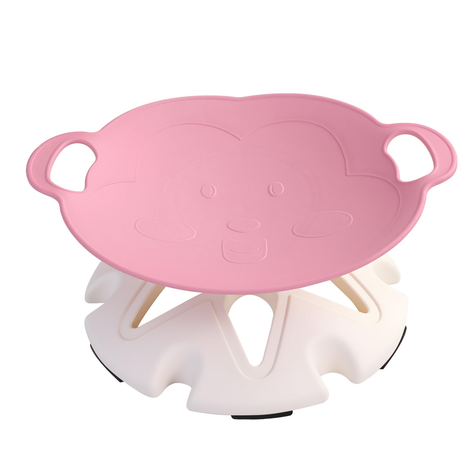 Panana Spinning Swivel Chair for Kids,Indoor Floor Seating with 360 Degree Rotation Base, Children's Spinning Seat for Sensory Balance Coordination (Pink)