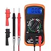 Proster Digitale Multimeter Draagbare Voltmeter Ampèremeter Ohmmeter met Test Leads Batterij met Backlight LCD voor…