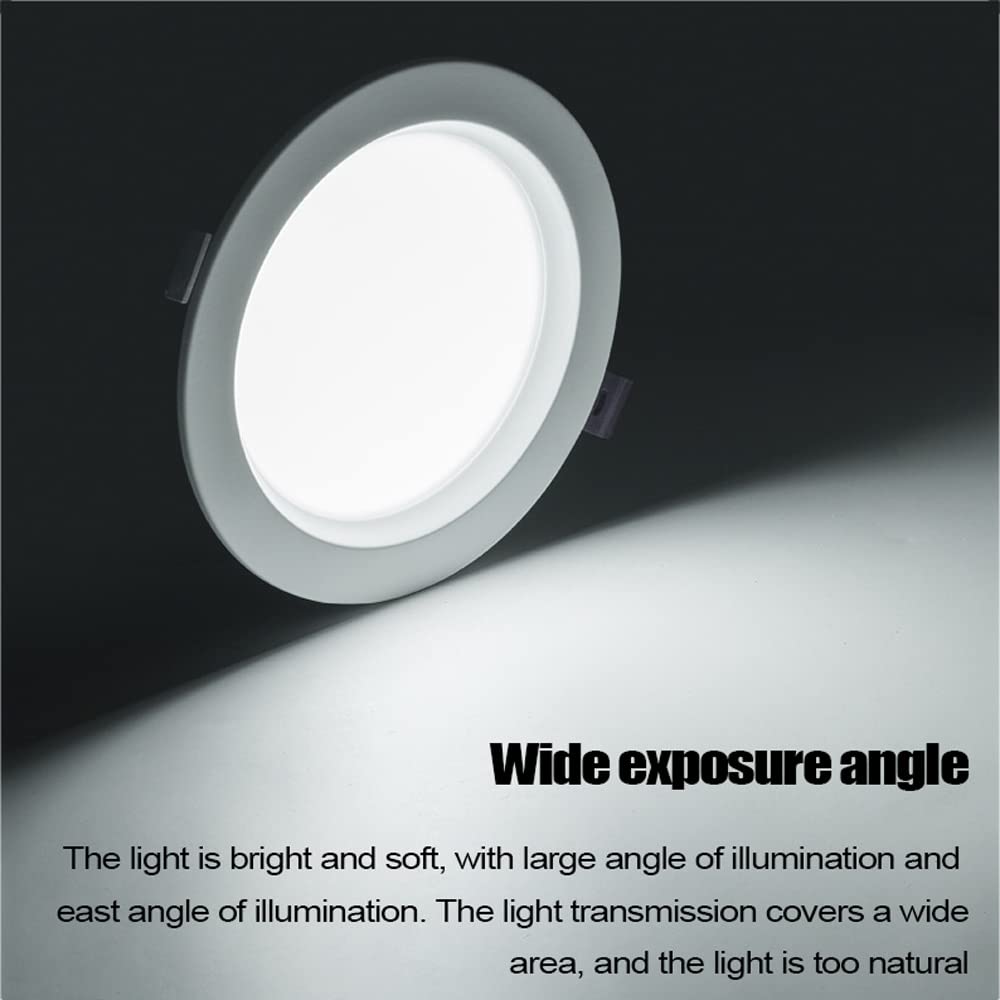 Spot LED, Downlights LED à Garniture déflectrice 7W/10W/15W/20W/30W Salle de Bain LED Ultra Mince, Downlights LED pour Plafond intérieur Blanc