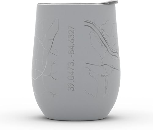 Vista 781 de Well Told Lexington Kentucky Map - Vaso de vino aislado con grabado de mapa de Kentucky, taza de acero inoxidable grabada (12 onzas, verde domingo)