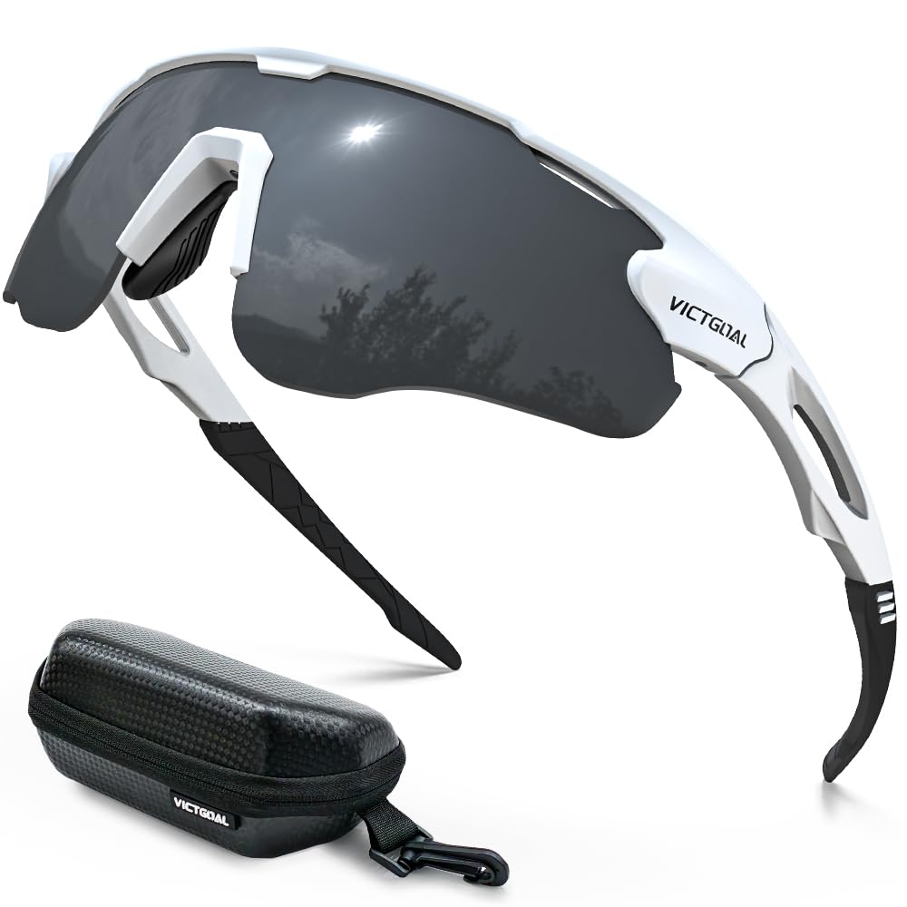 Victgoal Fahrradbrille Herren Damen mit Polarisiert Linse UV400 Schutz Sport Sonnenbrille TR90 Rahmen Ultraleicht MTB Fahrrad Brillen für Radfahren Laufen Fischen