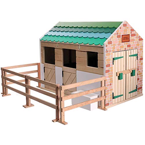 Image of Lottie Dolls Stable Playset | Toy Farm Playset | Toy Barn | Toy Horse Stable Playset | Wooden Barn