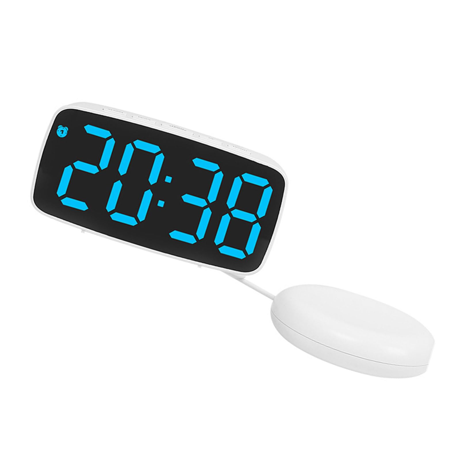 WEILWH Digital Alarm Clock with Temperature Readout Voice Activation Lighting for Bedroom Use Quiet Alarm Clock