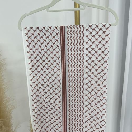 Palestine Scarf Arab Keffiyeh,Muslim Women's Chiffon Hijab Shawl Printed,Keffiyeh Arab Unisex Scarves 28 * 71inches (khaki, onesize)2