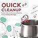 Dash Deluxe Fondue Maker - For Broth, Cheese & Chocolate - Comes with Color-Coded Fondue Forks, Cups, Rack & Recipe Guide - 3 Quarts, Aqua