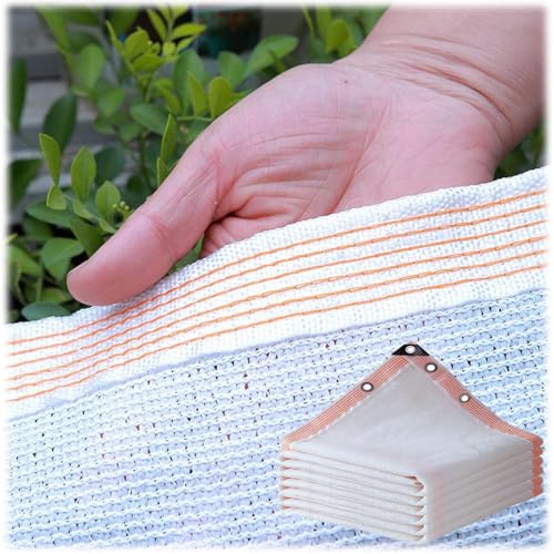 Plant Shade Netting,70% Sun Shade Cloth for Garden UV Resistant,Sunblock Cover Mesh with Grommets,Greenhouse Shade Screen Breathable,Outdoor Shade for Pergola Patio 10x20ft White(9.8 * 16.4ft)