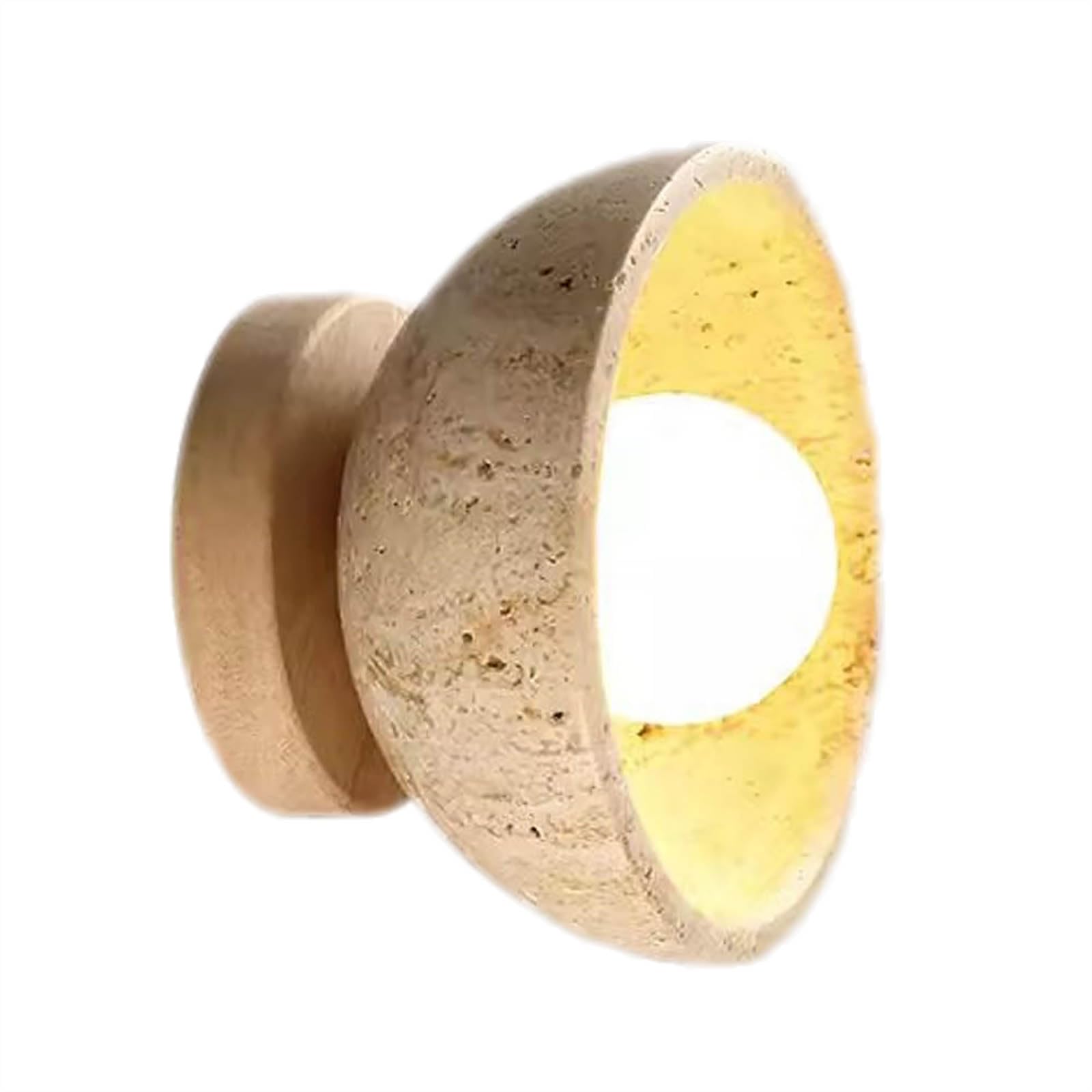 SMCCYYSD Dome Wall Sconce Nordic Mount Light Natural Stone Sconces Lighting with White Glass Ball Living Room Lights Bedroom Bedside Lamps Indoor Nightlight Fixture,Wood