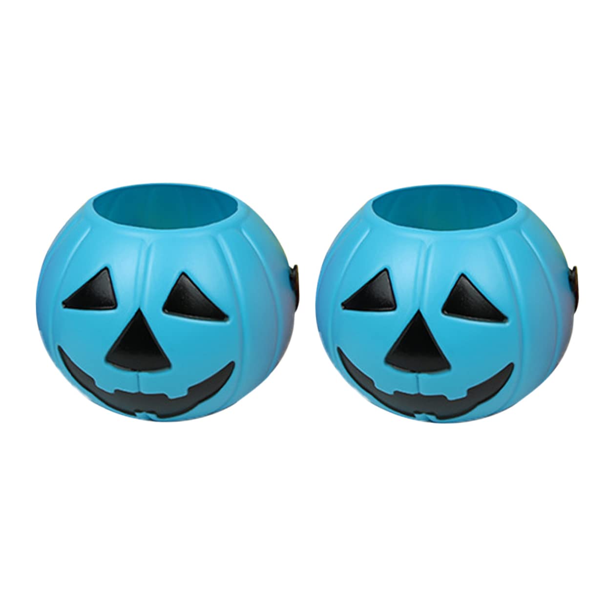 Seaux citrouille Halloween plastique | Grand lot de 2 paniers de fête